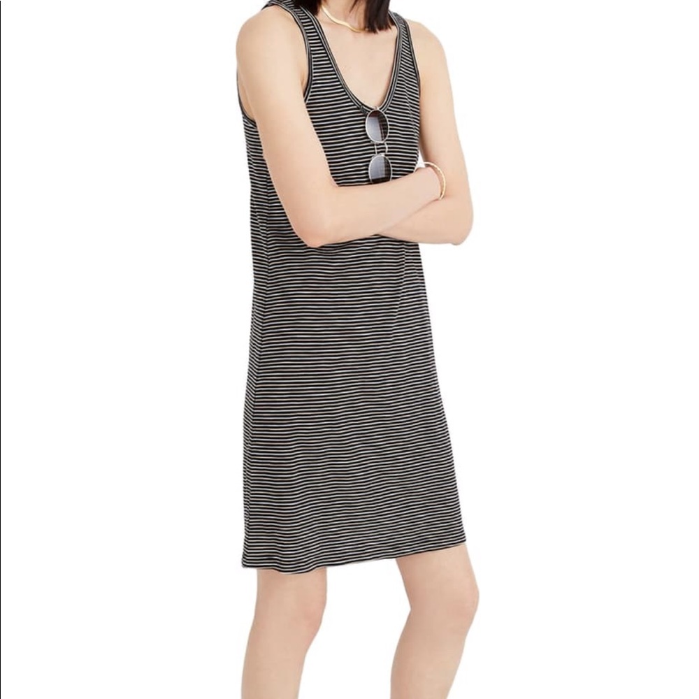 Madewell Striped Scoopneck Knit Dress